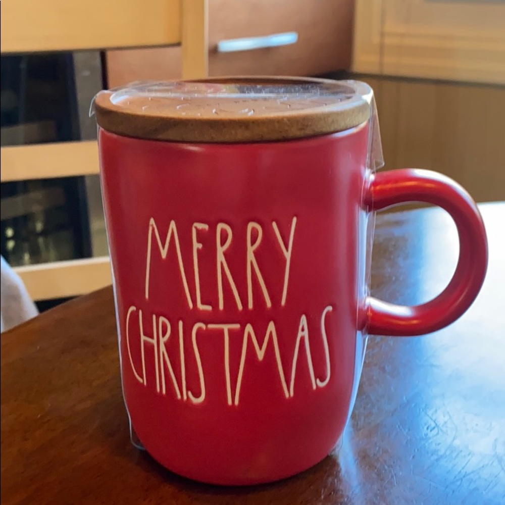 Rae Dunn red merry Christmas cellar mug